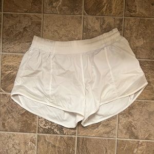 White Lululemon Hotty Hot Shorts